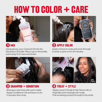 Colorsilk Tone + Gloss + Care Demi Permanent Hair Color, Dye Kit with Leave-In Scalp and Haircare Serum, 2X Shinier, 4X Stronger, 1 Black, 4.5 Fl Oz