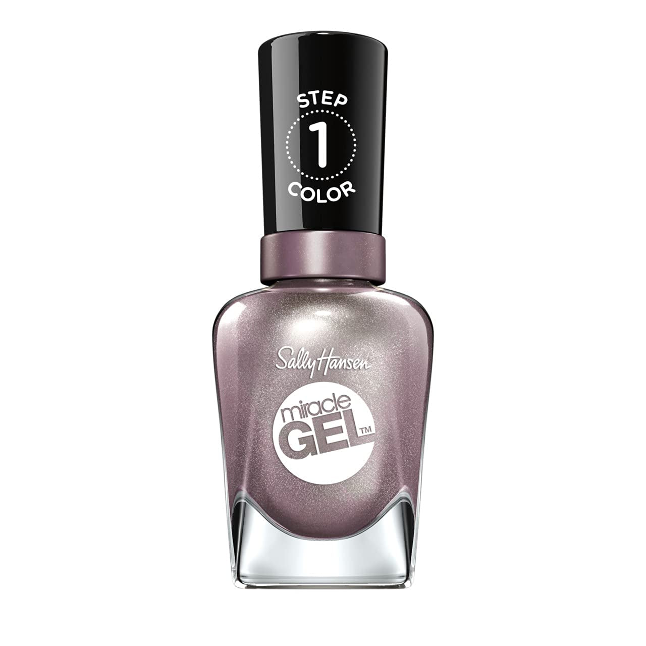 Miracle Gel™, Adrenaline Crush, Long Lasting, Gel-Like Formula, No UV Lamp Needed, Grey Glitter Nail Polish