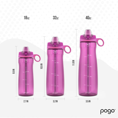 Plastic Water Bottle with Straw Lid and Carry Handle, Reusable, BPA Free, Dishwasher Safe, Perfect for Travel, School, Outdoors, and Gym | 32Oz, 40Oz