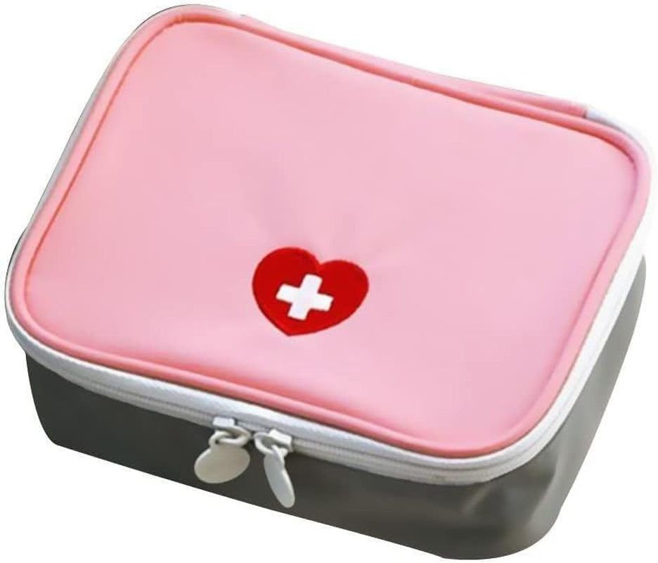 Mini Outdoor First Aid Kit Bag Travel Portable Medicine Organizer Emergency Kit Pink Durable and Nice