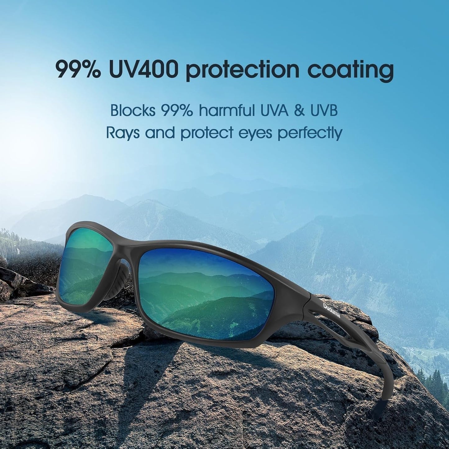 Polarized Sports Sunglasses for Men Women Running Cycling Fishing Golf Driving Shades Sun Glasses Tr90 - WORLD TIME VISITS