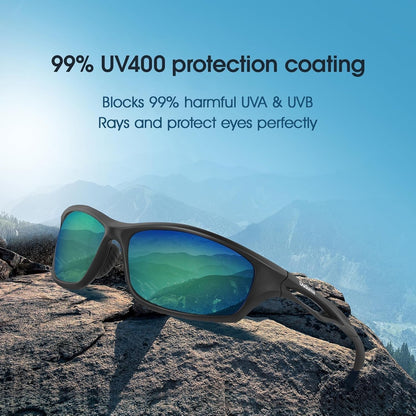 Polarized Sports Sunglasses for Men Women Running Cycling Fishing Golf Driving Shades Sun Glasses Tr90 - WORLD TIME VISITS