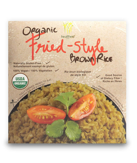 Organic Brown Rice, Gluten Free, Fully Cooked and Ready-To-Eat, USDA Certified Organic, Gmo-Free, Microwaveable (Fried Style, Pack of 4)