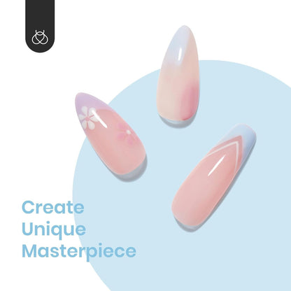 Nail Set 6 Colors Ultimate Morandi Nude Pink White Blue Pastel Gel Nail Polish 6 Colors Daydream Verses Collection Soak off Uv Diy Manicure Kit New Nail Trend for Women Girls