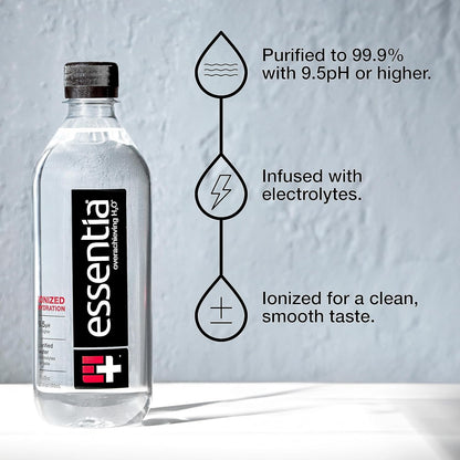 ; Ionized Alkaline Bottled Water; 99.9% Pure; 9.5 Ph or Higher; Consistent Quality in Every BPA and Phthalate-Free Bottle; 12 Fl Oz (Pack of 12) - WORLD TIME VISITS