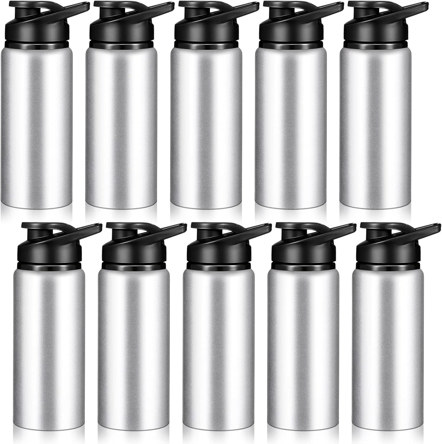 Water Bottle Bulk 20 Oz Aluminum Reusable Bottles Lightweight Snap Lid Water Cups Easy Carry Leak Proof Travel Tumbler for Gym Sports Camping Hiking Fishing - WORLD TIME VISITS