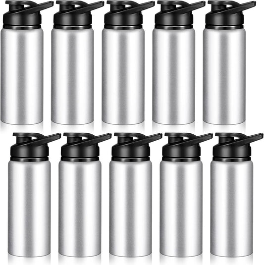 Water Bottle Bulk 20 Oz Aluminum Reusable Bottles Lightweight Snap Lid Water Cups Easy Carry Leak Proof Travel Tumbler for Gym Sports Camping Hiking Fishing - WORLD TIME VISITS
