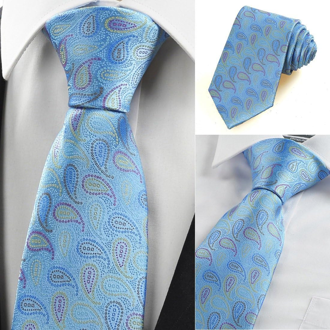 Mens Necktie Classic Paisley Event Tie + Gift Box