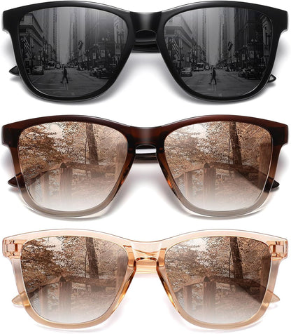 Polarized Sunglasses for Women Men Trendy Classic Retro Designer Style Fashion UV400 Protection - WORLD TIME VISITS