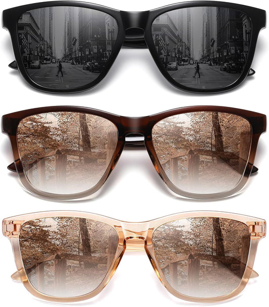 Polarized Sunglasses for Women Men Trendy Classic Retro Designer Style Fashion UV400 Protection - WORLD TIME VISITS