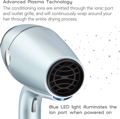INFINITIPRO by  Smoothwrap Hair Dryer with Diffuser | Blow Dryer for Less Frizz, More Volume and Body | with Advanced Plasma and Ceramic Technology | Mint