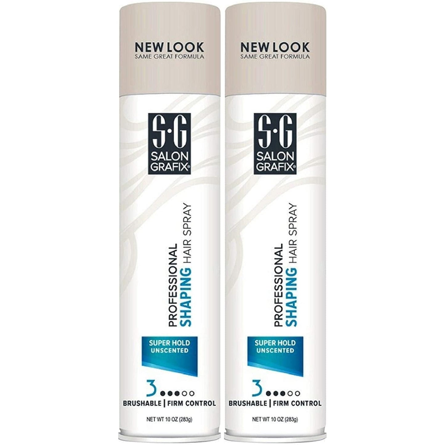 Shaping Hair Spray Super Hold Unscented 10 Oz (Value Pack of 2), Packaging May Vary