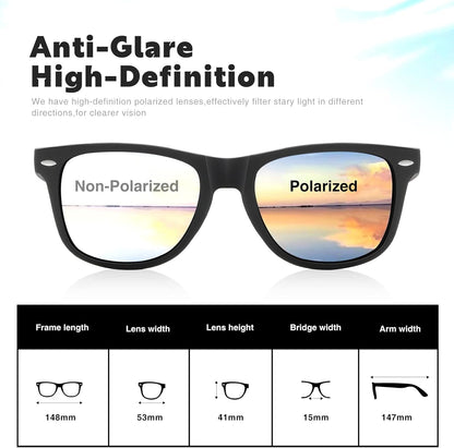 Sunglasses Men Polarized Sunglasses for Womens Trendy Retro Mirror Lens for Driving Fishing UV400 Protection