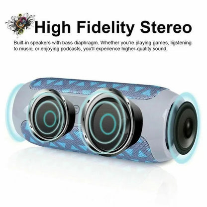 Bluetooth Speaker Outdoor Portable Waterproof Wireless Audio Multifunction Stereo Bass USB/TF/FM Radio Loud