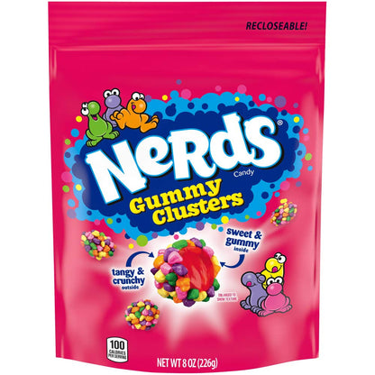 Gummy Clusters Candy, Rainbow, Resealable 8 Ounce Bag - WORLD TIME VISITS