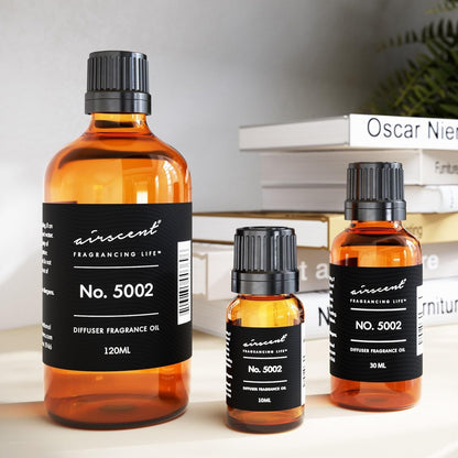 Airscent Creed-Aventus-Inspired Diffuser Oil - No. 5002 Perfume Dupe - Premium Fragrance Oil Blend for Ultrasonic and Waterless Diffusers and Crafting - 30 Ml, 1 Fl Oz Glass Bottle with Dropper