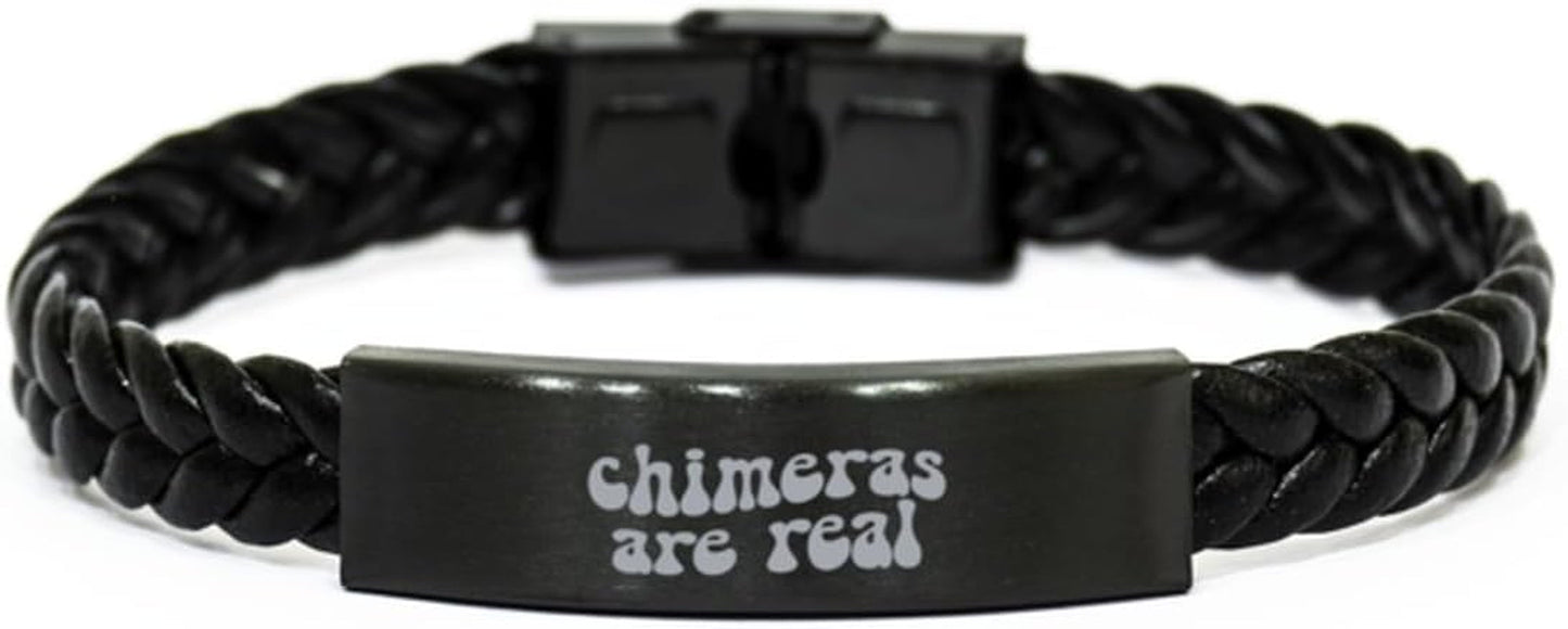 Chimera Bracelet, Gifts, Braided Leather Bracelet, Jewelry for Men and Women, Christmas, Stocking Stuffer