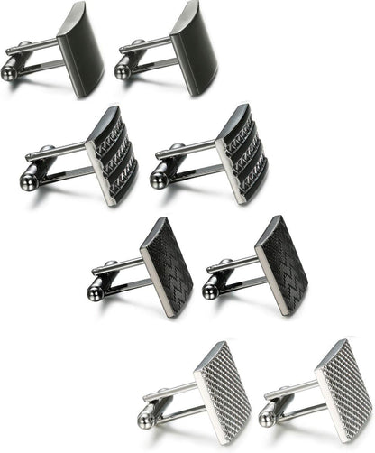 4-8 Pairs Wedding Business Classic Cufflinks for Men Unique Cufflink Set Mens