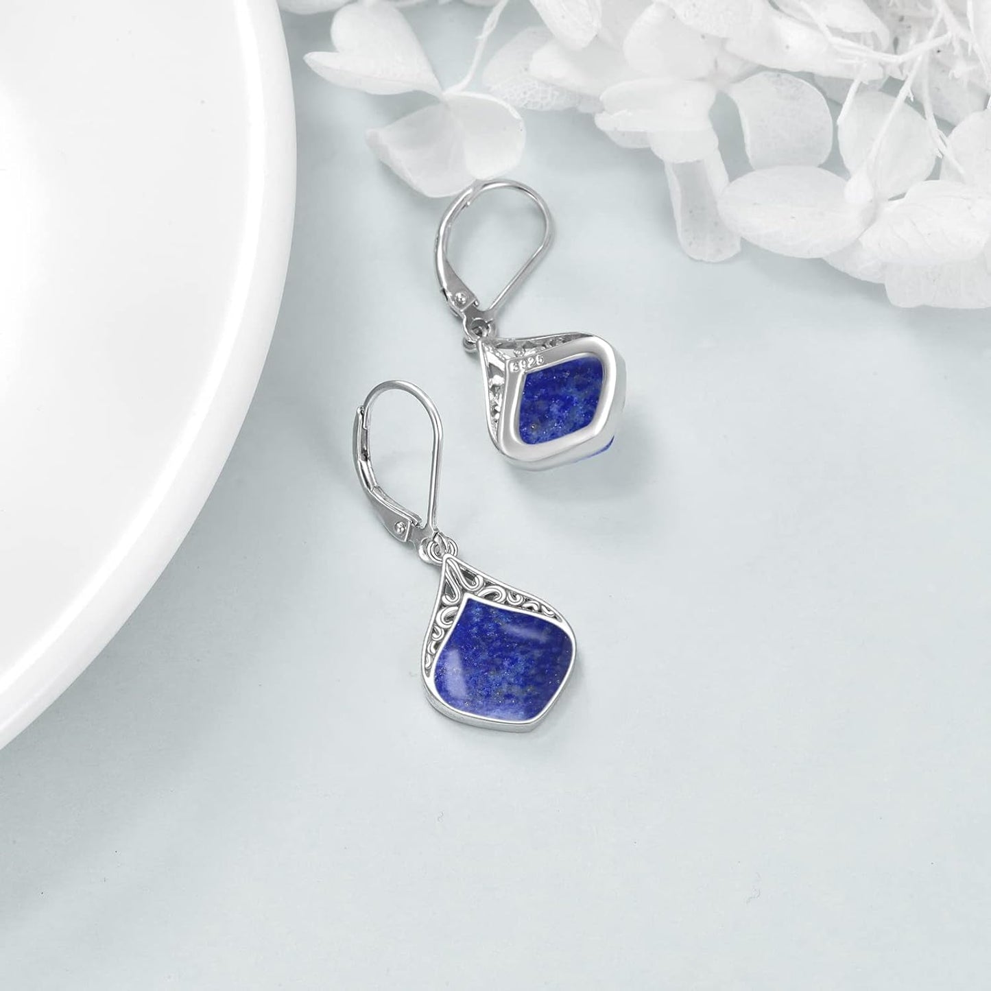 Teardrop Earrings Sterling Silver Filigree Irish Celtic Teardrop Drop Earrings Jewelry Gifts for Women Girls