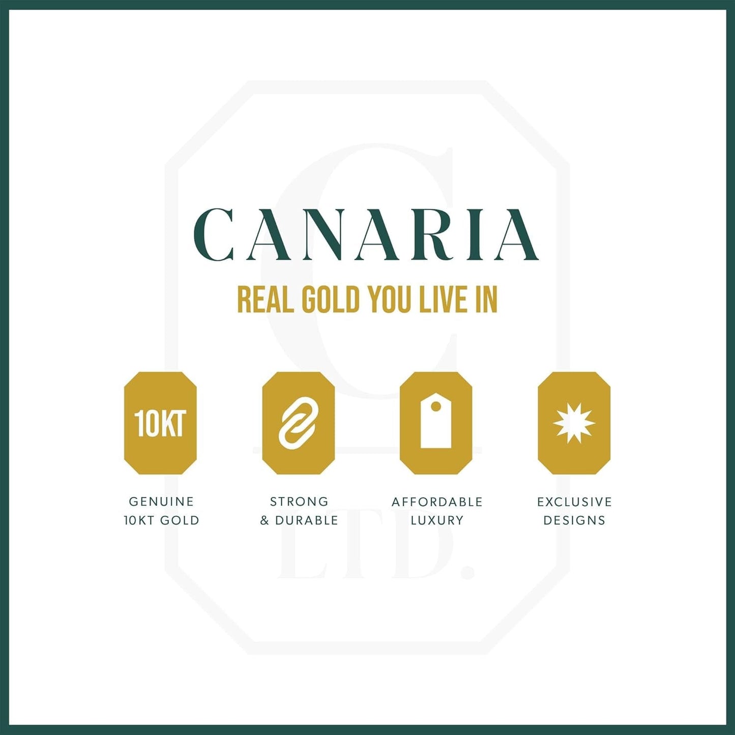Canaria 10Kt Yellow Gold Curb-Link Bracelet. 7 Inches