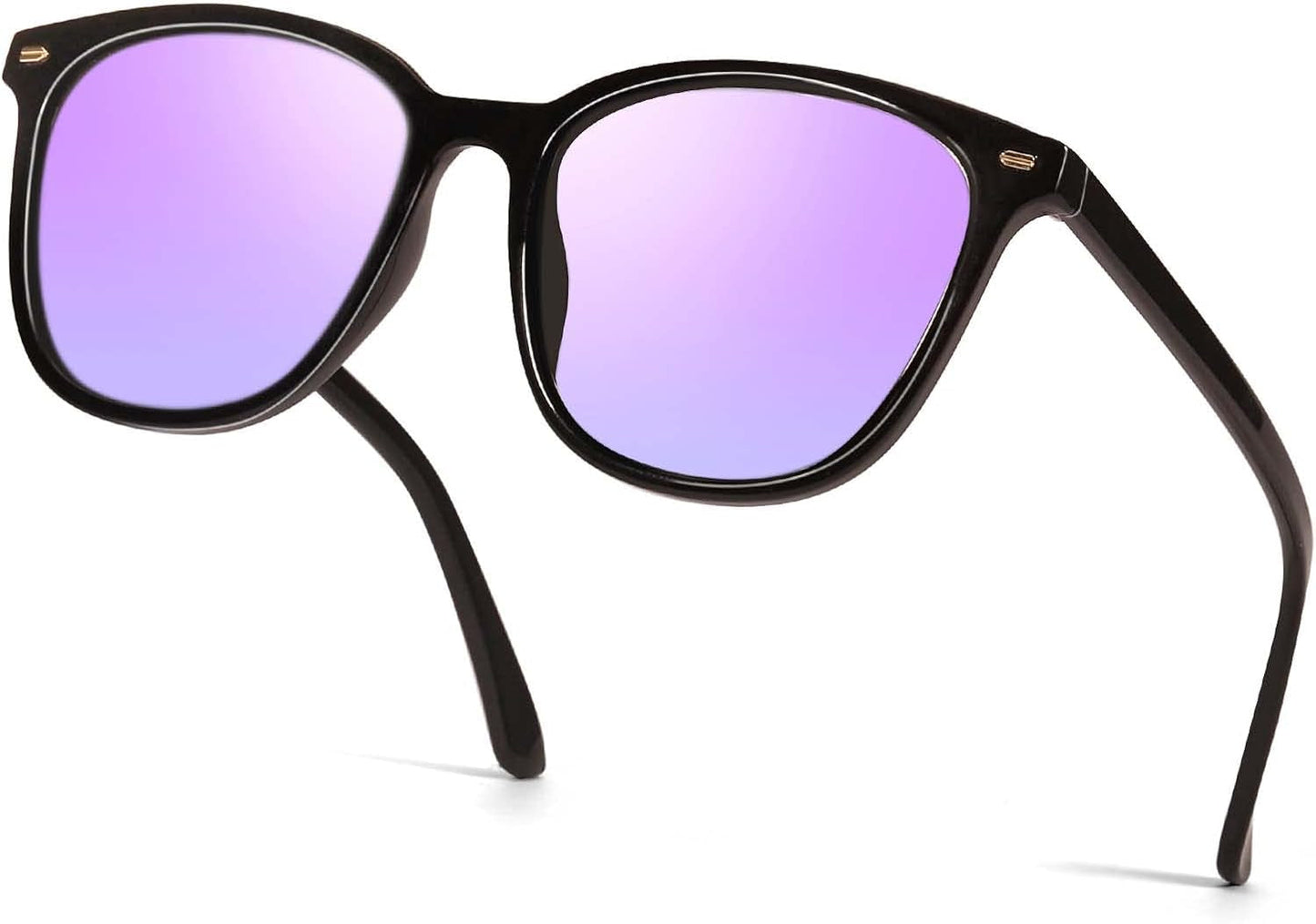 Polarized Sunglasses for Women, Square Mirrored Trendy Shades with UV Protection Reduce Glare Sun Glasses