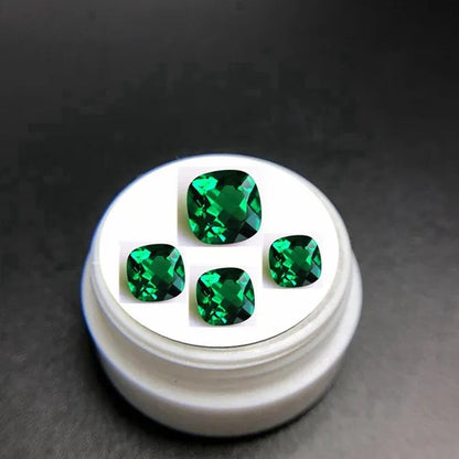 Emerald Natural AAAA 9.0Mm Colombia Emerald Corundum Spinel Square Shapes 5.70 Carats Jewelry Diy Green Gem AAAAA