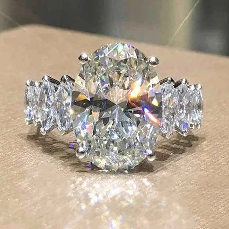 Exquisite Womens Ring Rhinestone Promise Rings Princess Ring Romantic Wedding Band Bride Engagement Ring Proposal Christmas Gift Fashion Jewelry Accessories