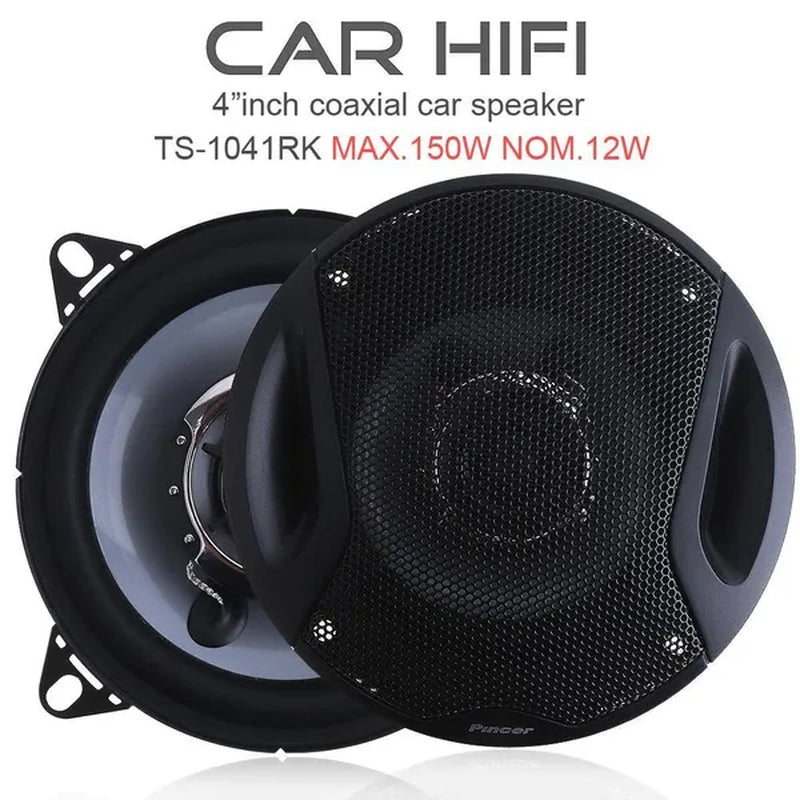2Pcs 4 Inch 10Cm 150W Dual-Cone Car Coaxial Horn Audio Music Stereo Full Range Frequency Hifi Speakers Non-Destructive Installation - WORLD TIME VISITS