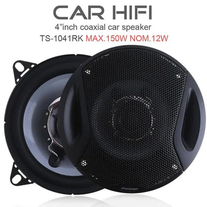 2Pcs 4 Inch 10Cm 150W Dual-Cone Car Coaxial Horn Audio Music Stereo Full Range Frequency Hifi Speakers Non-Destructive Installation - WORLD TIME VISITS