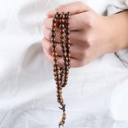 Tibetan Buddhist Mala Bracelet Natural Wood Beaded Prayer Bead for Meditation