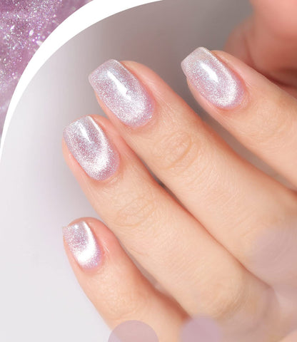 15Ml Cat Eye Gel Nail Polish Bright Purple UV Soak off 9D Wide Magnetic Gel Polish Enamel Lacquer Glitter Velvet Nail Art Varnish (Violet)