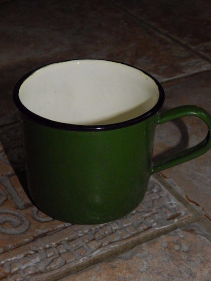 Original Russian USSR Soviet Union Army Soldier Metal Enameled Cup Mug, New