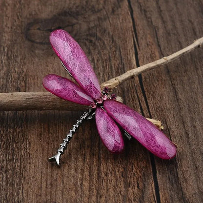 Color dragonfly brooch girl creative bag sweater pin brooches insect holiday gift