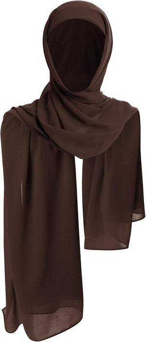 Women Muslim Long Khimar Ramadan Eid Prayer Garment Hijab Scarf Wrap Lightweight Chiffon Abaya Jilbab Islam Niqab