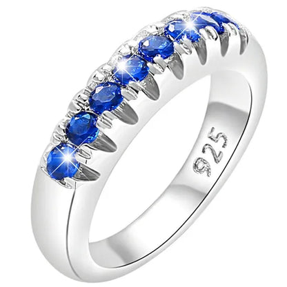 Luxury Womens Ring White Sapphire Wedding Band Engagement Diamond Ring Fine Jewelry Christmas Gift Size:6 7 8 9 10 ( 11 Colors ）