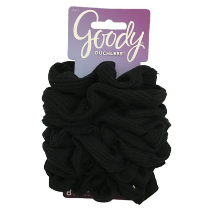 Ouchless Scrunchie, Black, 8 Count (Pack of 1) - WORLD TIME VISITS