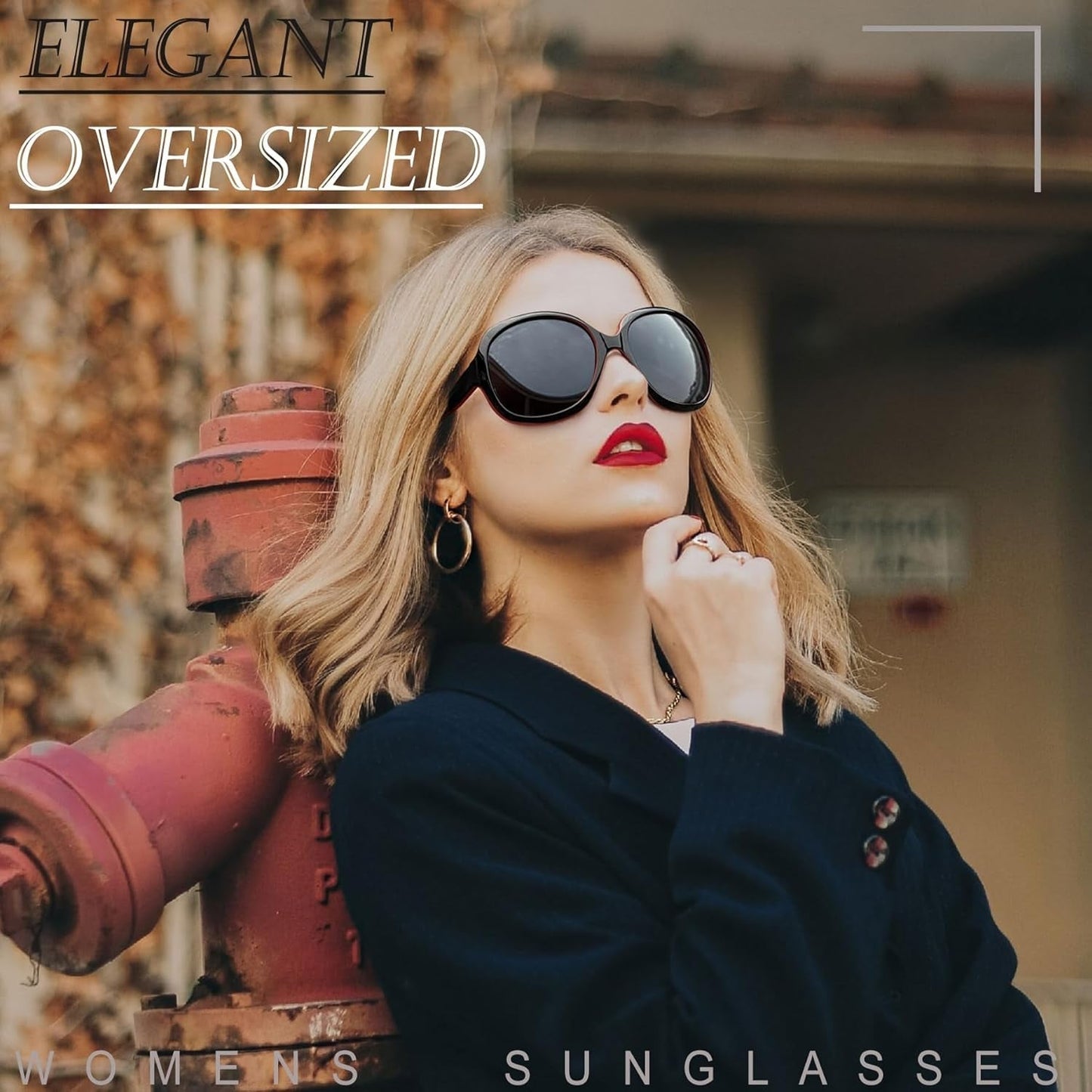 Oversized Sunglasses Womens Trendy Polarized Large Driving Sun Glasses Ladies UV Protective Big Sunnies Shades