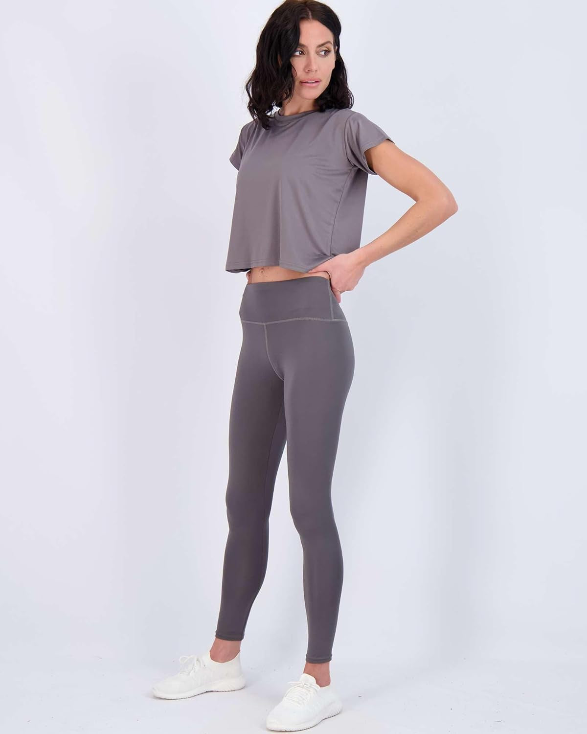 5 Pack: Women'S Dry Fit Crop Top - Short Sleeve Crew Neck Stretch Athletic Tee (Available in plus Size)
