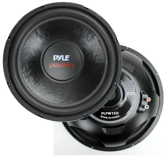 Pyle PLPW15D 15" 2000 Watt 4-Ohm DVC Power Car Audio Subwoofer Sub Woofer