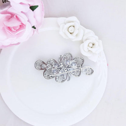 Cubic Zirconia Crystal Rhinestone Wedding Brooch Pin for Women Brides Jewelry