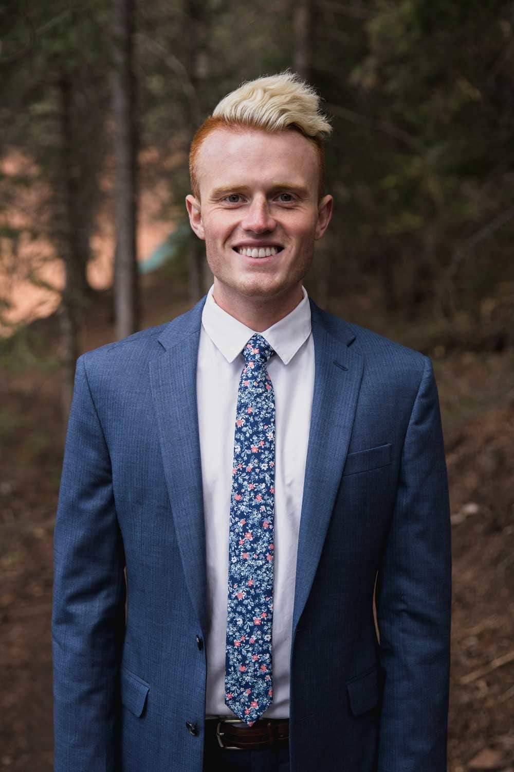 Men'S Skinny Tie Floral Print Cotton Necktie, Great for Weddings, Groom, Groomsmen, Missions, Dances, Gifts.