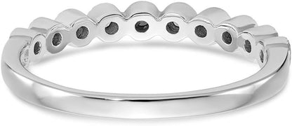 Solid 14K White Gold Diamond Ring (2Mm) (1/10Ct.)