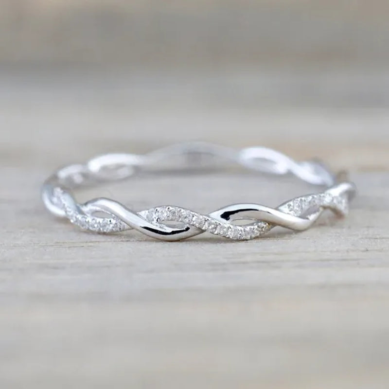 Twisted Shape,Diamond Wedding Band ,FULL Eternity Ring,engagement Ring,stacking Matching Band,anniversary Ring,curved Design