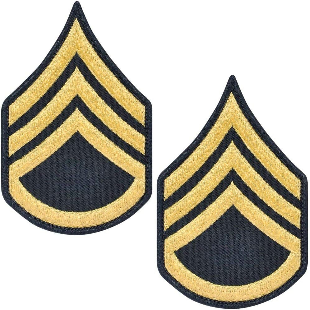 Army Staff Sergeant SSG E6 Cloth Rank for ASU Size Male