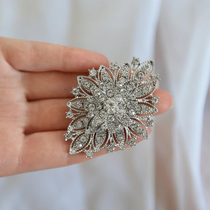 Vintage Wedding Jewelry Crystal Bridal Brooch Pin for Brides, Bridesmaids, Mother of the Bride