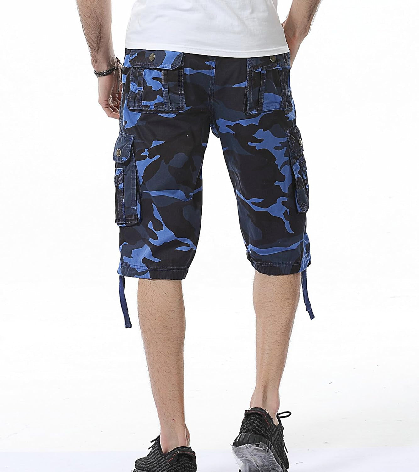 Men'S Camo Cargo Shorts Relaxed Fit Multi-Pocket Outdoor Camouflage Cargo Shorts Cotton