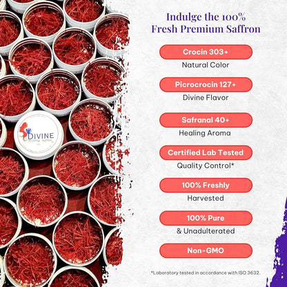 Saffron Threads - 100% Fresh, Pure Saffron from Afghanistan - Premium Award Winner Red Saffron Threads for Cooking Spanish Rice Paella & Risotto, Golden Milk, Tea & More - , 7G