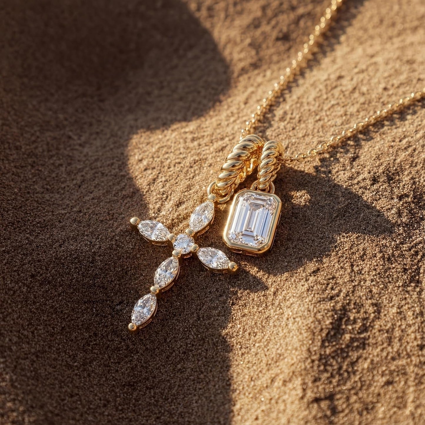 Gold Cross Necklace for Women: 14K Gold Plated Dainty Cross Pendant Non-Tarnish Necklace, Faith Crucifix Chain Jewelry, Elegant Religious Gifts