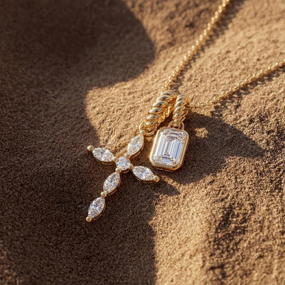 Gold Cross Necklace for Women: 14K Gold Plated Dainty Cross Pendant Non-Tarnish Necklace, Faith Crucifix Chain Jewelry, Elegant Religious Gifts