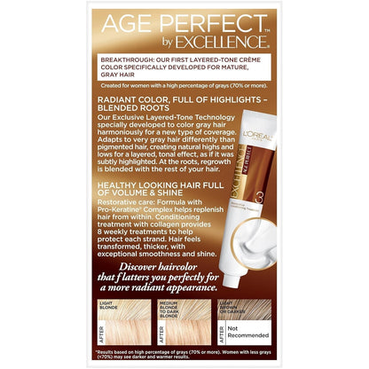 Age Perfect Permanent Hair Color, 9N Light Natural Blonde, 1 Kit